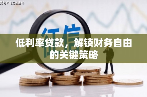 鼎湖低利率贷款，解锁财务自由的关键策略