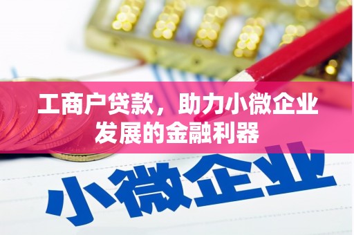 鼎湖工商户贷款，助力小微企业发展的金融利器