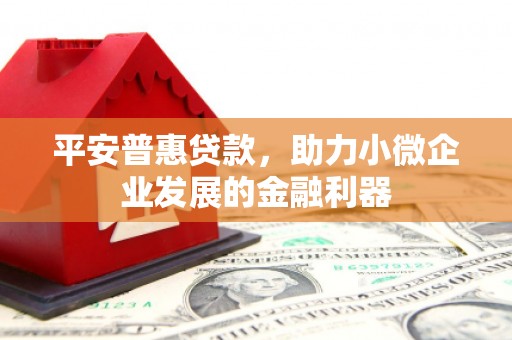 鼎湖平安普惠贷款，助力小微企业发展的金融利器