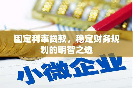 鼎湖固定利率贷款，稳定财务规划的明智之选